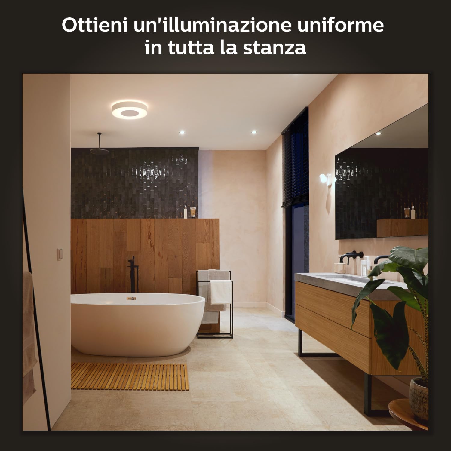 Philips Hue White and Color Ambiance Xamento,Plafoniera Smart, Media, Bluetooh, 33.5 W, Bianca