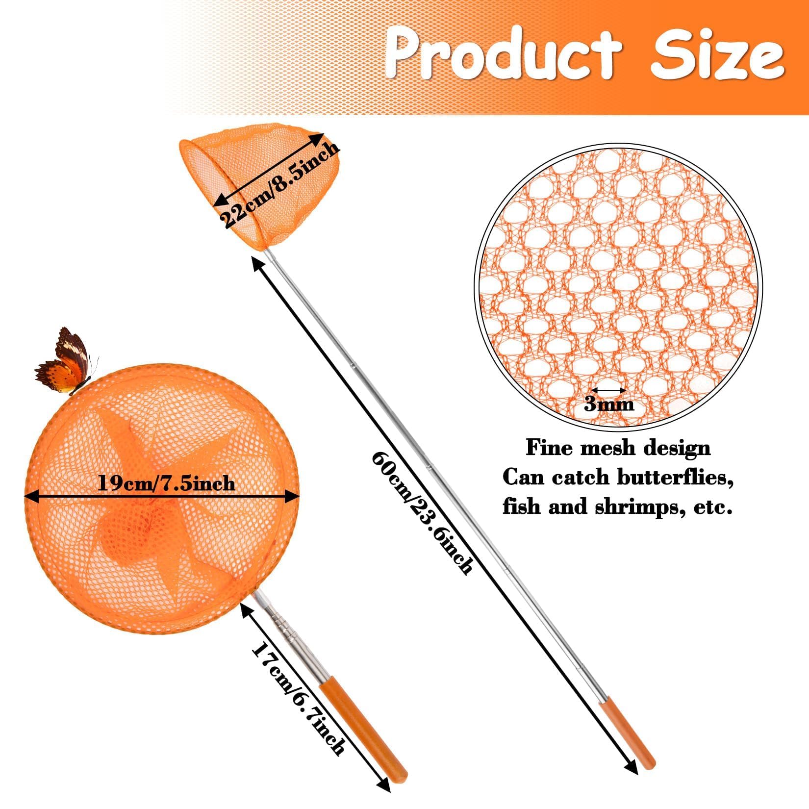 Snapklik.com : 4 Pack Kids Telescopic Butterfly Fishing Nets ...