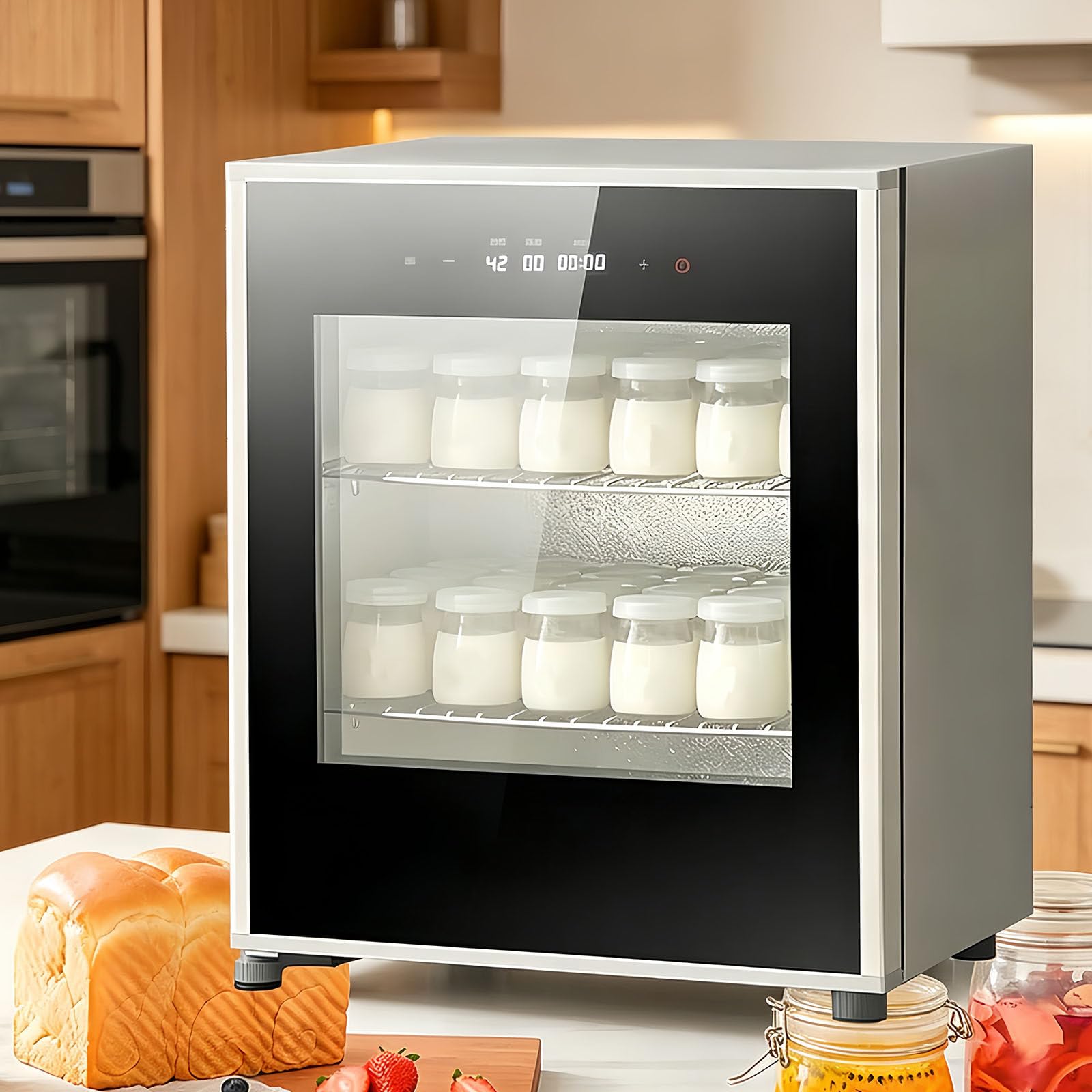Glowdora Electric Dough Proofer Machine, 40l Kitchen Fermentation Box, Timer: 1min ~ 24h Dough Proofer, High Efficiency For Bread And Yogurt Making