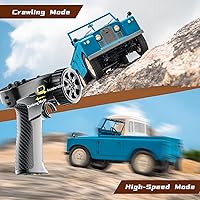 Vista 7 de BEEZRC FMS 1/12 RC Crawler Land Rover Series II RC RTR 4WD 2.4G Model Car Hobby RC Crawler RC Cars Offroad RC Truck Auto de control remoto con Azul