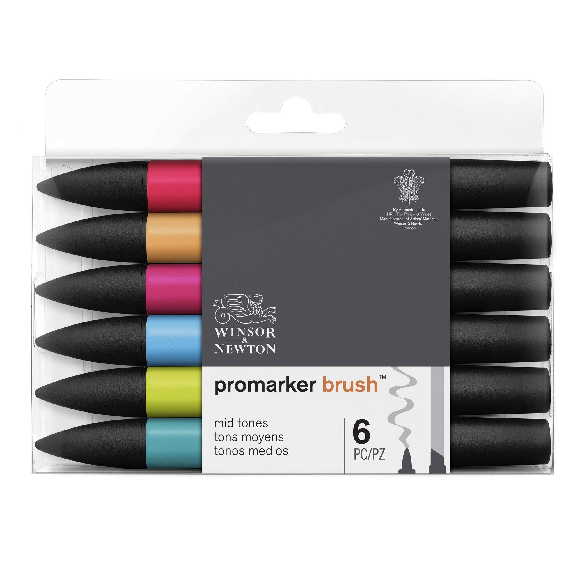 Winsor & Newton - Set de Rotuladores ProMarker Brush, 6 Unidades ...