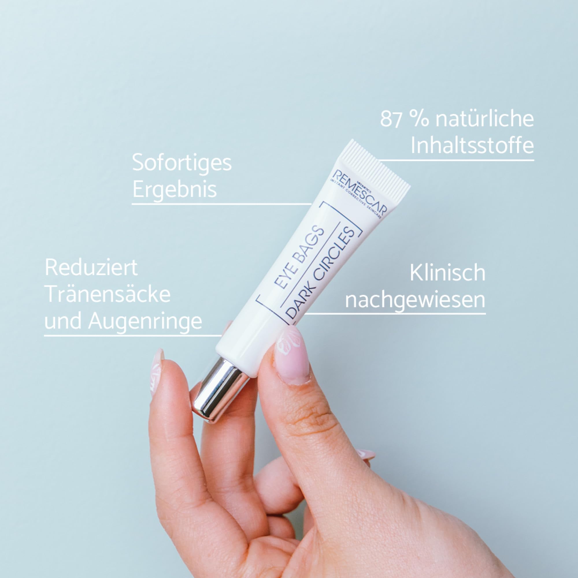 Remescar Anti-Under-Eye Bags Duo – Reduziert Tränensäcke und Augenringe + Tagescreme Augenkontur – Hydratation, Straffung, Frischer Blick, Anti-Müdigkeit, Pflege für empfindliche Haut
