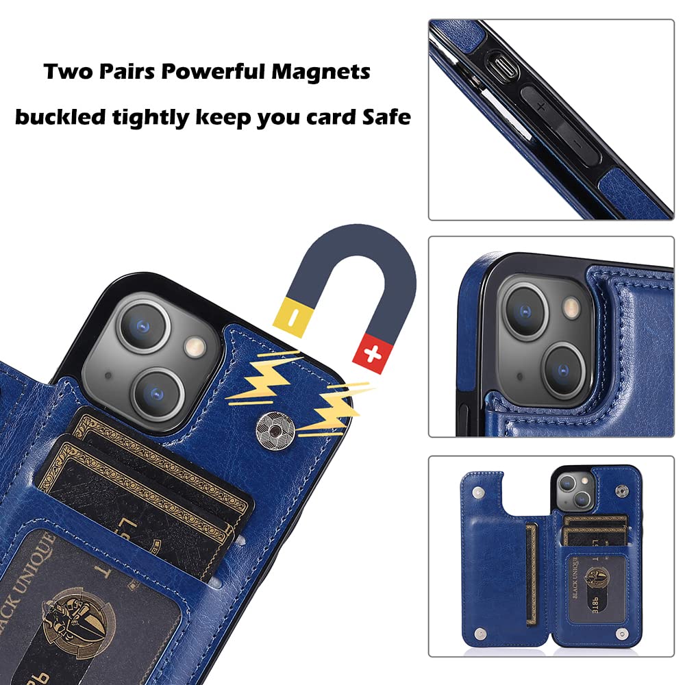 UCOLOR MagSafe Hülle Für IPhone 15 – Leder Folio Mit Standfunktion & RFID Schutz