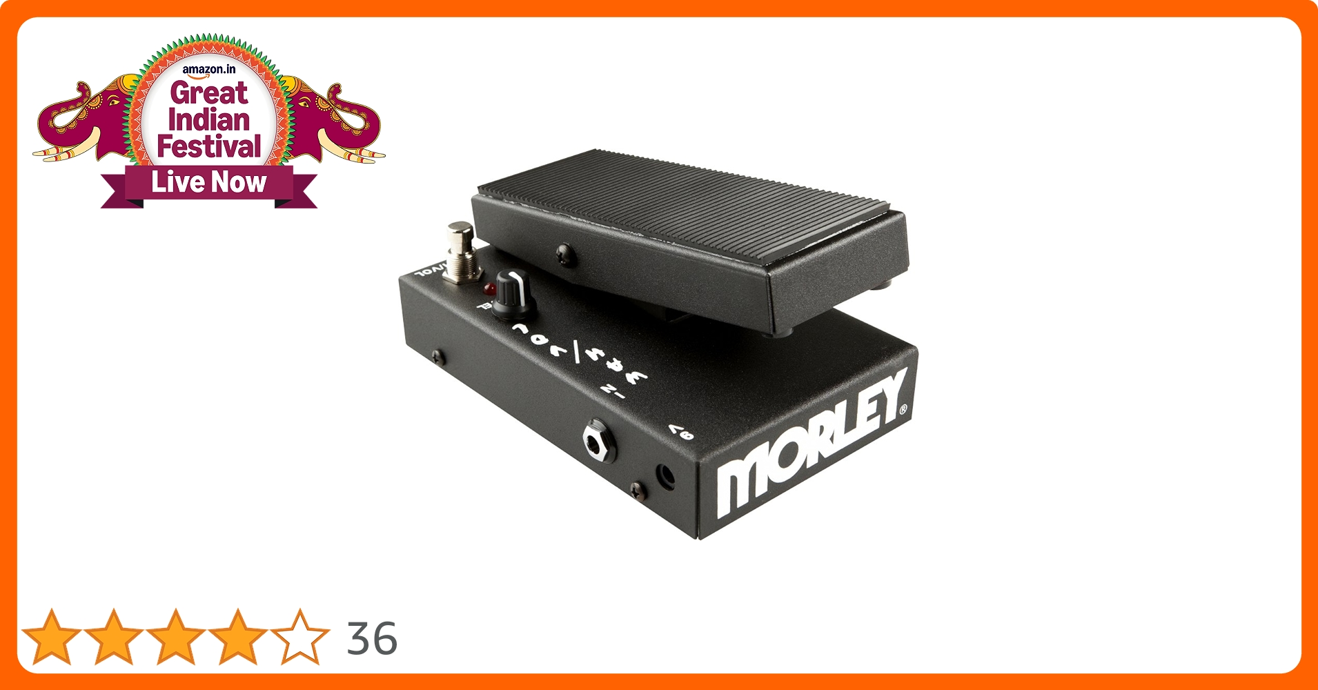 Morley MWV Mini Wah Volume Guitar Effects Pedal, Black