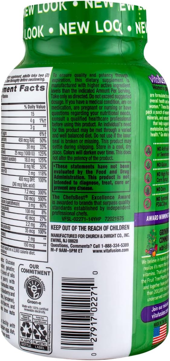 Women's Multivitamin Gummy Energy Metabolism Bone Support Berry (150 Gummies)