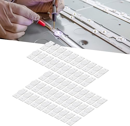 Miniatura 3 de 50 bombillas LED, lente LED SMD de 3 V, cuentas de lámpara de tablero con lente de fibra de vidrio para reparación de TV LED de 32 a 65 pulgadas y