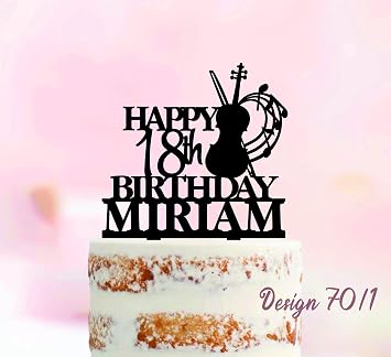 Violin Birthday Cake Topper,Music,Treble Clef,Woodwind,Musician,Band Party,Musical Instrument,Recital Violin Girls Young,Violinist for Proposal Wedding Birthday Anniversary Party Decal.