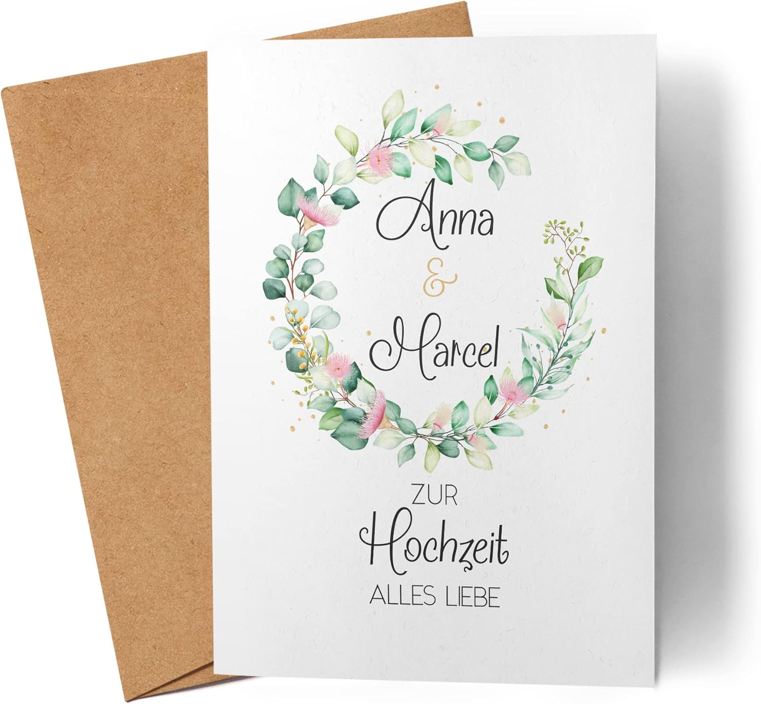 KiddleDesign Hochzeitskarte Personalisiert Karte Hochzeit Glückwunsch