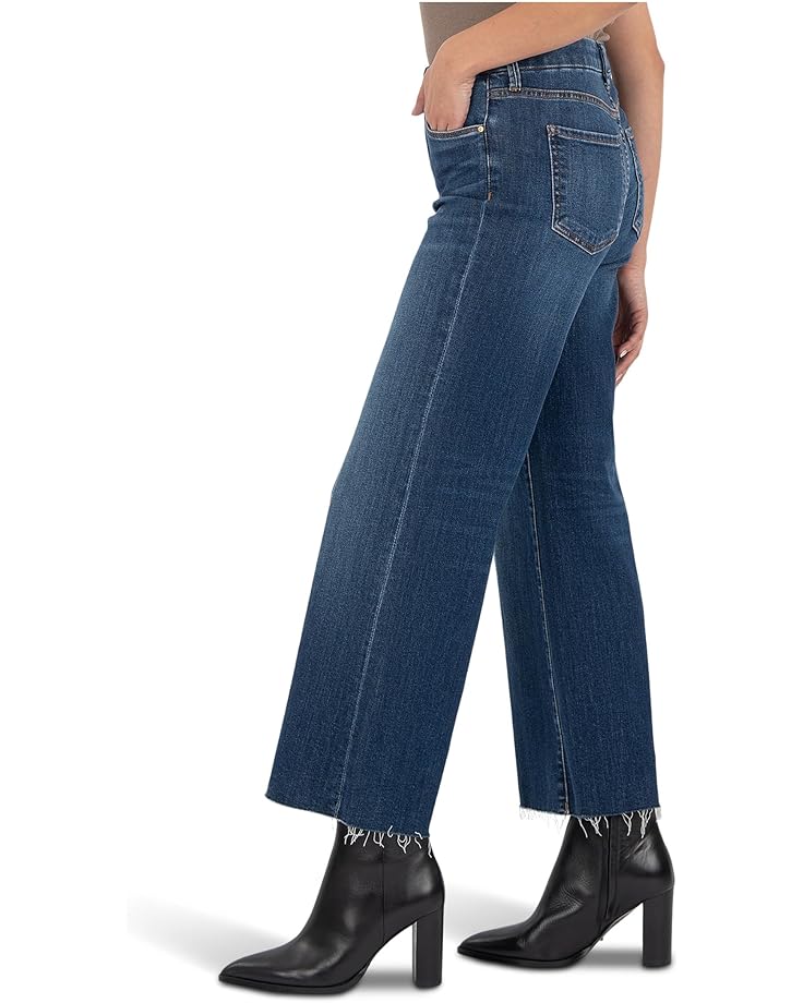 KUT from the Kloth Petite Meg High Rise Fab Ab Wide Leg Raw Hem - #2 of 4