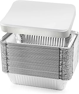 WRAP ON Aluminium Foil Container 660ml | Pack of 25 with Lid | Large | Food Silver Storage Disposable Food Packing Contain... Price In India