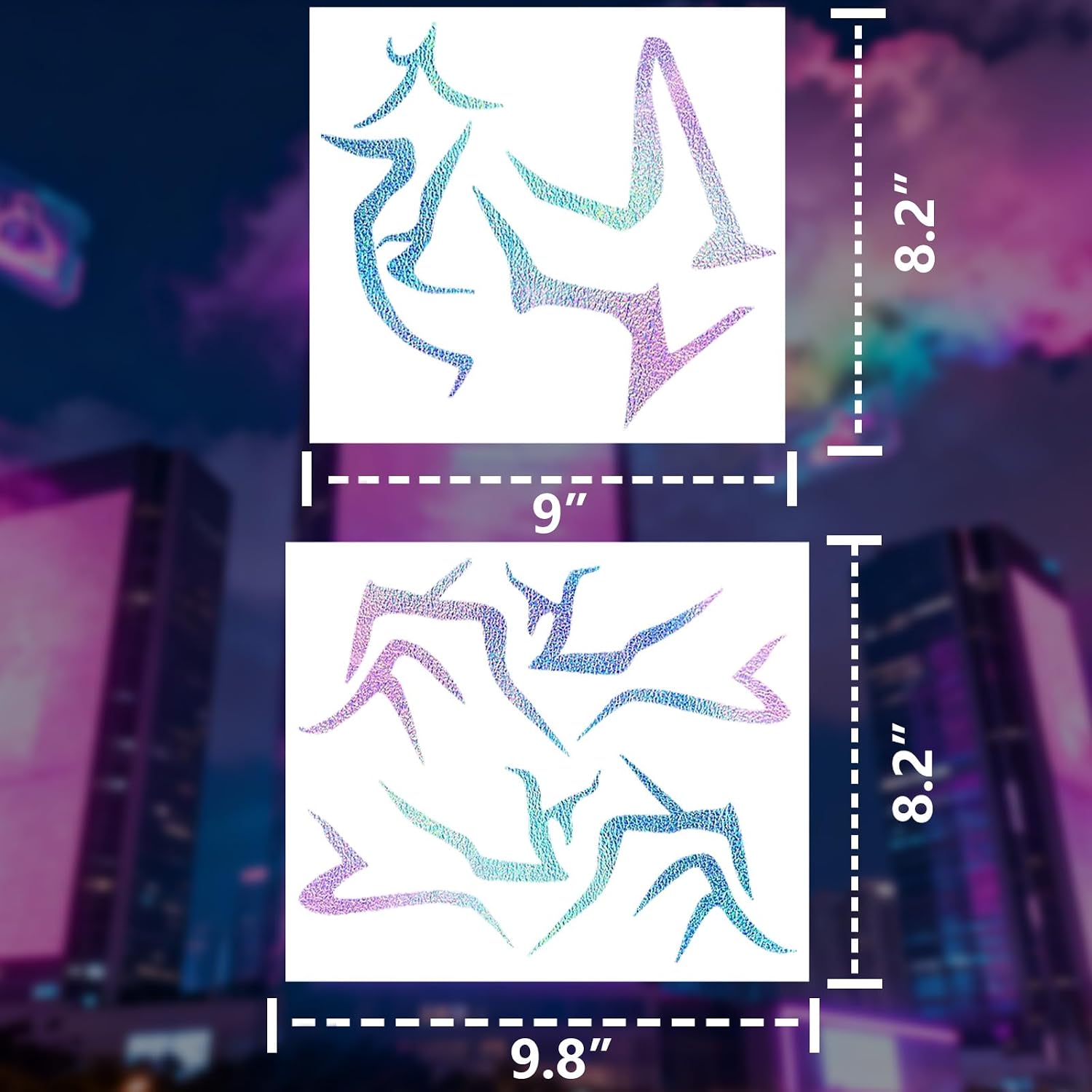 Iridescent Rune Temporary Tattoos For Kids Women - Tattoo Saja Boys Temporary Rune Tattoos, Korean Movie Singer Dance Halloween Anime Cosplay Costume Makeup Accessories Huntrix Tattoo
