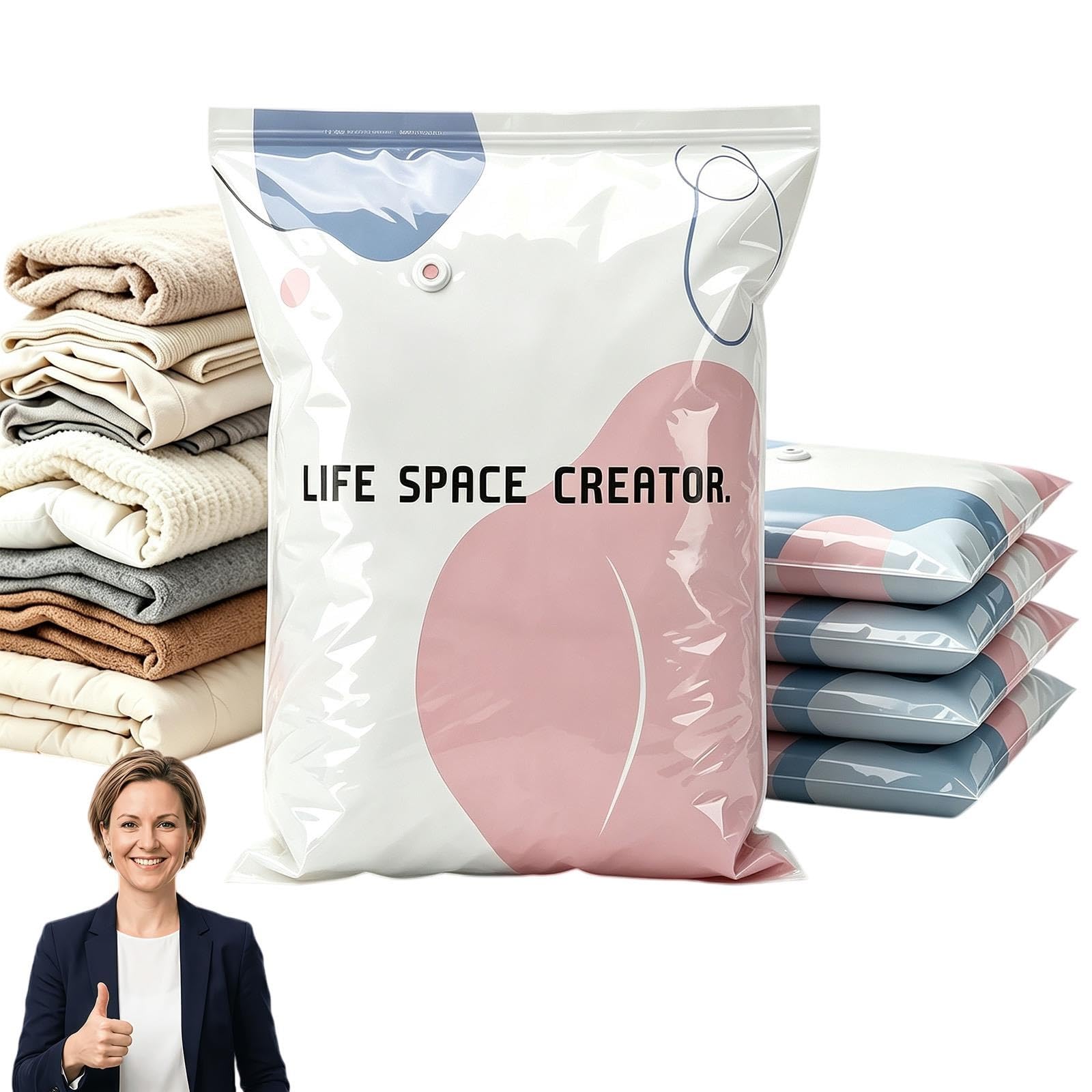 Life Space Creator - No-Pump Large Vacuum Storage Compression Bags