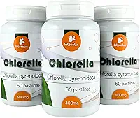 Kit 3 Chlorella 500 mg 60 Comprimidos Suplemento Clorela Algas Verde Comprimidos Fitonatus