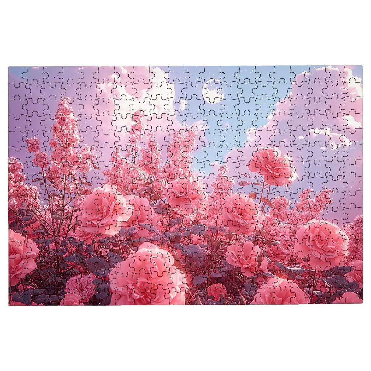 Puzzle 2000 sztuk dla dorosłych róża, puzzle kwiat, puzzle 2000 sztuk dla dorosłych, drewniane puzzle z pudełkiem na prezent rozmiar 99x70 cm, wyzwanie puzzle dla całej rodziny, prezent dla kobiet
