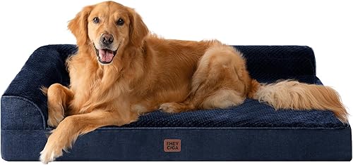 Miniatura 39 de EHEYCIGA Cama extra grande para perro torpedica, cama XL de espuma viscoelástica para perro con funda extraíble lavable, sofá impermeable para