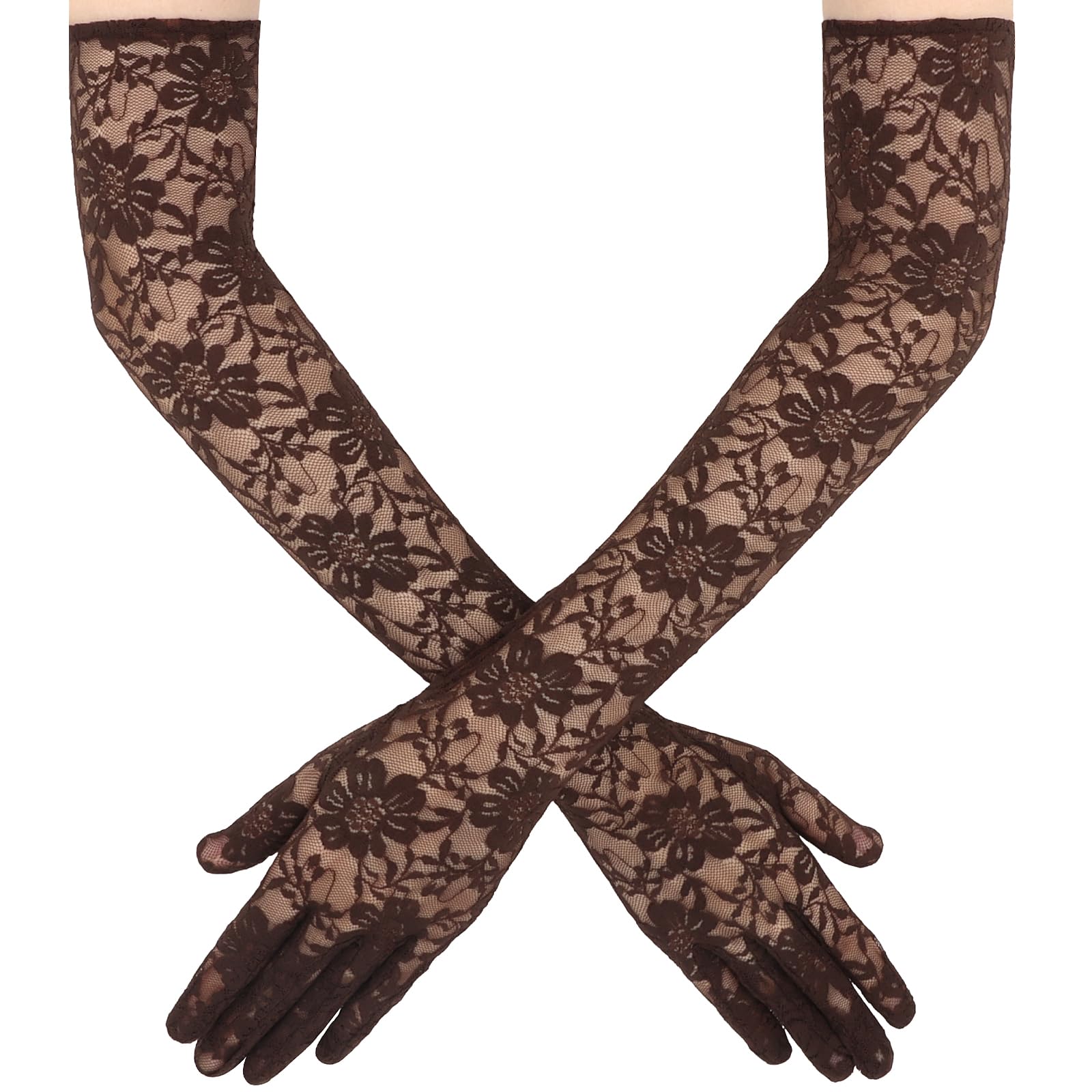 Lace Gloves Women, Elegant Long Elbow Opera Lace Gloves for Women