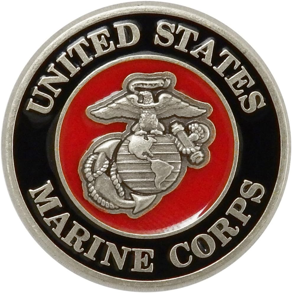 Indiana Metal Craft US Marine Corps Lapel Pin with Enamel, Made in USA