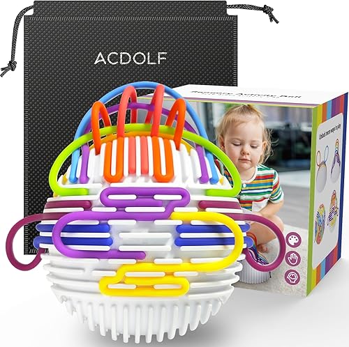 Pelota de actividad sensorial con 16 tiras de silicona, juguete antiestrés para niños y adultos con autismo, TDAH, ansiedad, juguete calmante para