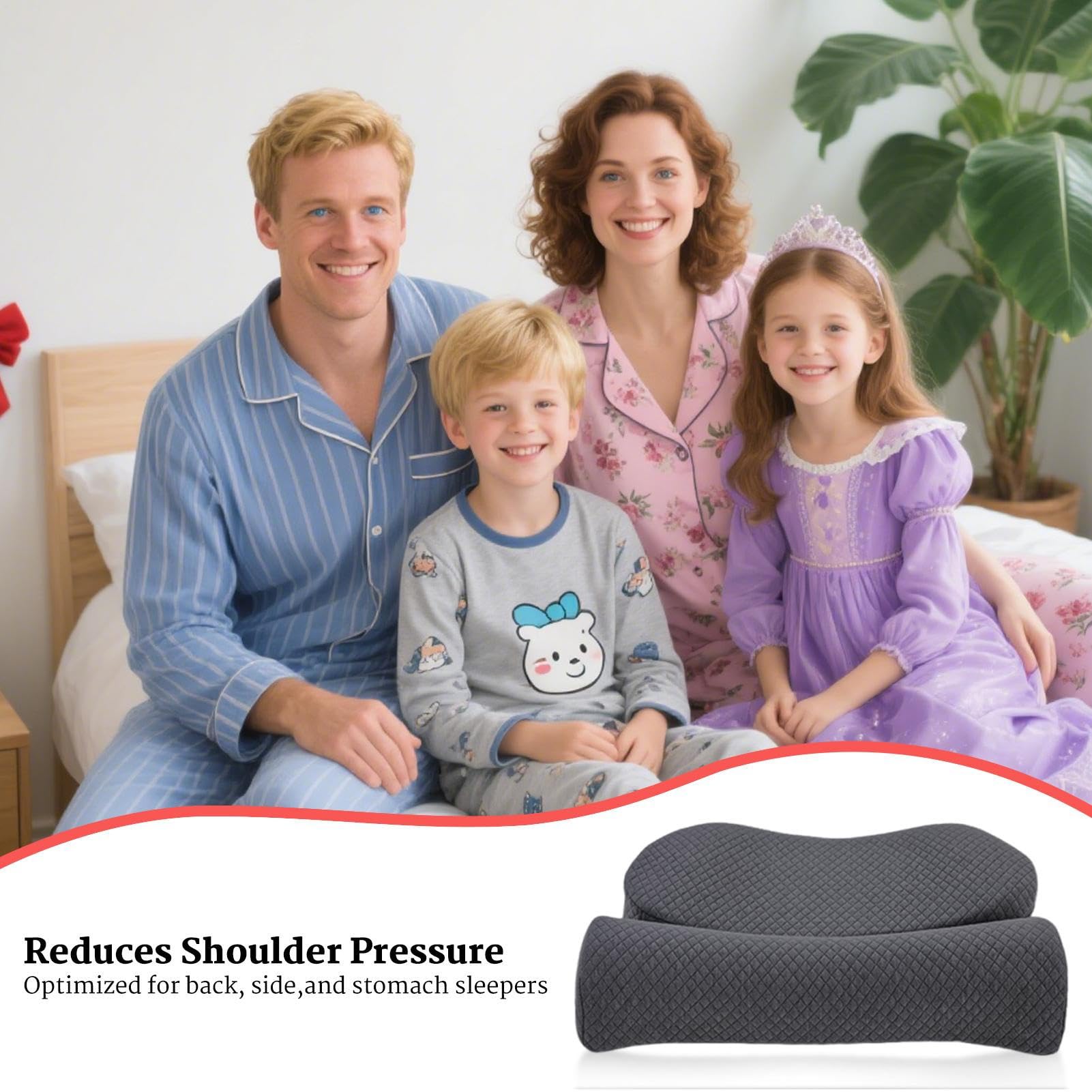 Almohada de Contorno Suave Cojín Antitracción Reposacabezas | Soporte Para La Cabeza De Almohada Cervical para Hombres y Mujeres Mayores Viaje Oficina Hogar Coche Cama Sofá Lectura