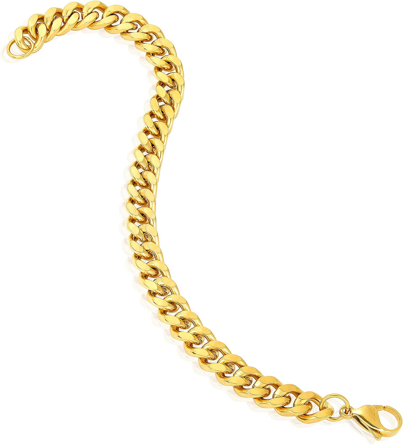 Invicta Bracelet for Men, Stainless Steel Curb Link Chain Jewelry, 8.5mm-11.5mm, 8.5"-9" - Image 5