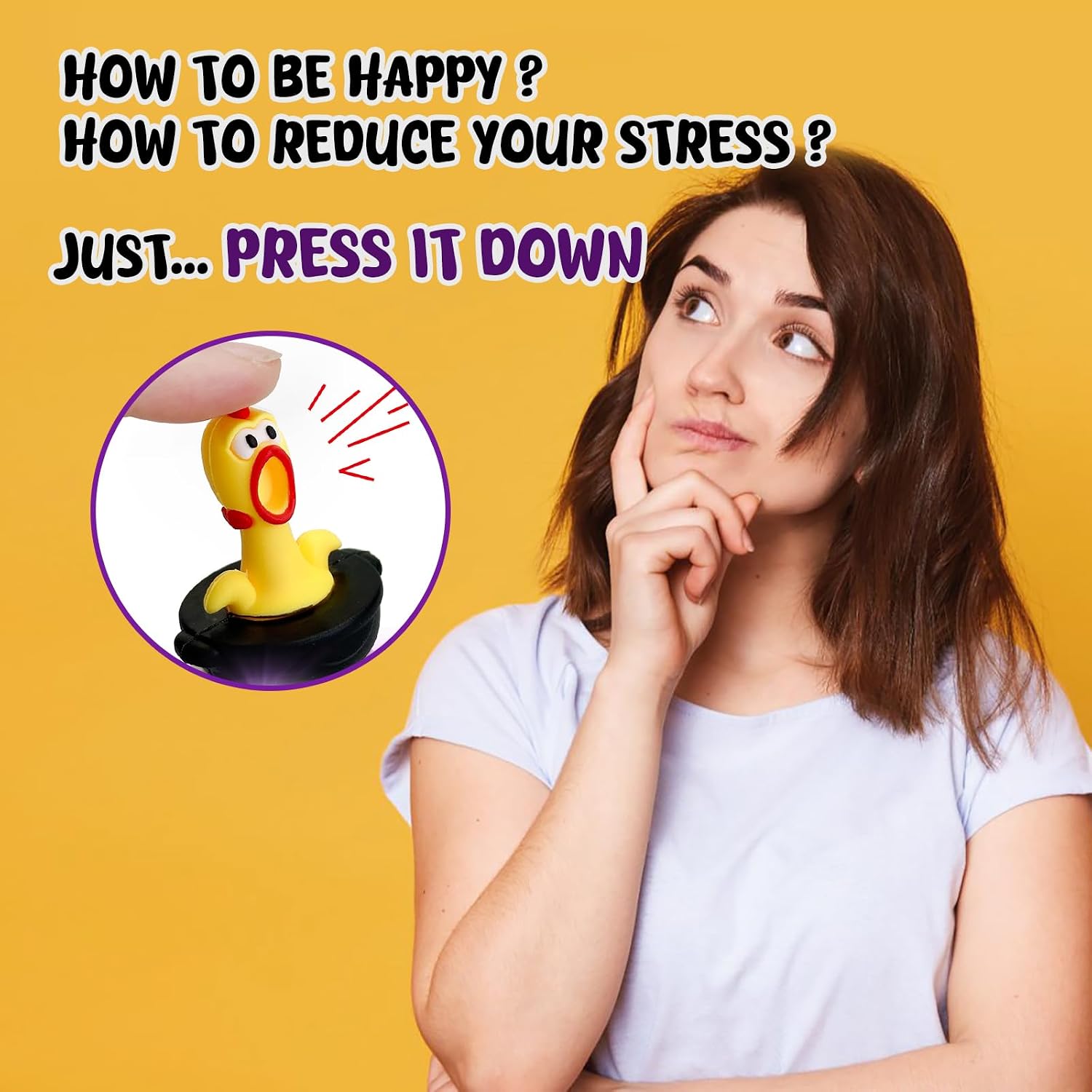 Keyboard Fidget Toy for Adults (Screaming Chicken)