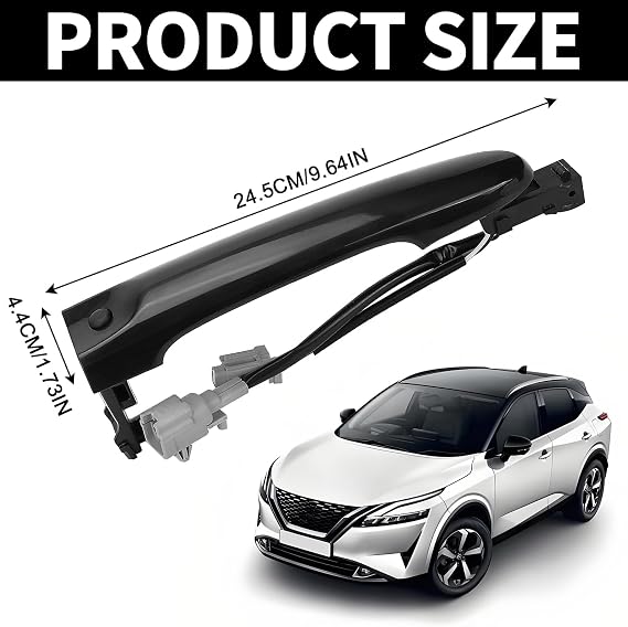 Front Right Driver Side Exterior Door Handle, Compatible with Nissan Juke F15 2010-2019, 80644-1FA5A, 80644-3WC2A, 80640-3WC2A, Durable Replacement Handle