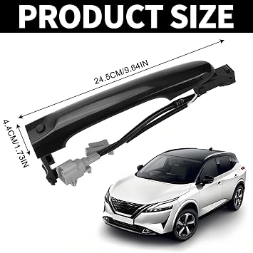 Front Right Driver Side Exterior Door Handle, Compatible with Nissan Juke F15 2010-2019, 80644-1FA5A, 80644-3WC2A, 80640-3WC2A, Durable Replacement Handle