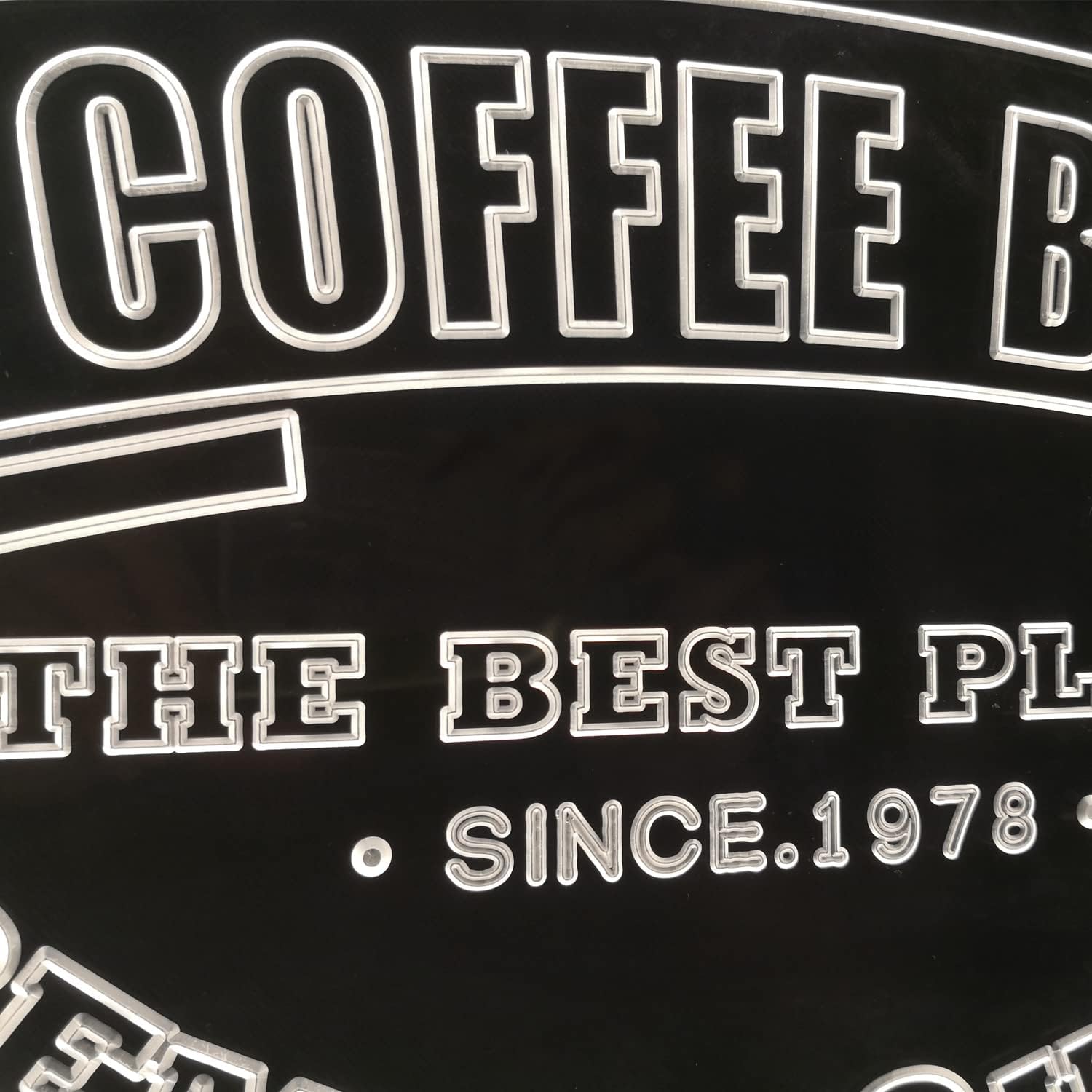 Custom Coffee Bar Neon Light Sign, Personalized Wall Décor Kitchen Coffee LED Sign for Kitchen, Coffee Station, Office, Business, Cafe Bar Décor,16” Round (Coffee Bar 1)