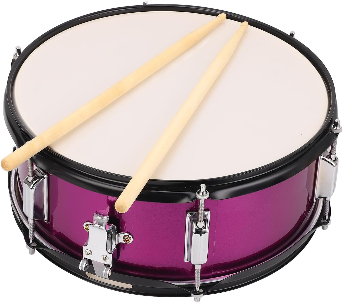 Focket Snare Drum, 14x5.5 Inch with Metal Shell 6 Drum Hoops for Beginners