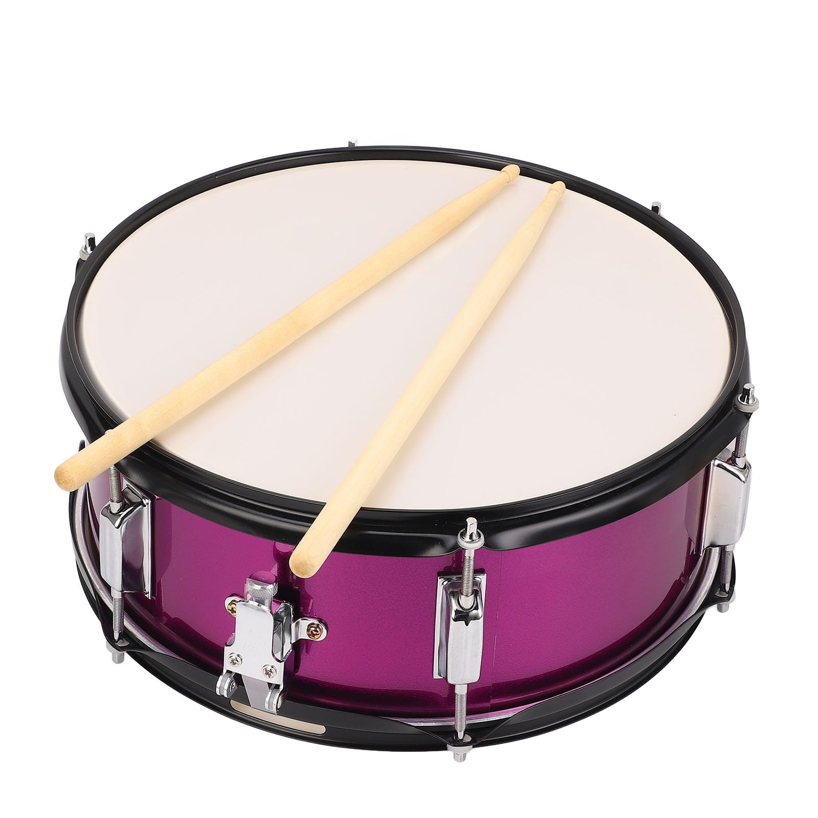 EMUKOEP Strumento a Percussione Rullante Rose Red con Bacchette, Accordatore e Tracolla, Suono Potente per Batteristi, Professionisti, Set di Rullante 14x5,5 Pollici, 6 Cerchi per Batteria, Fusto in