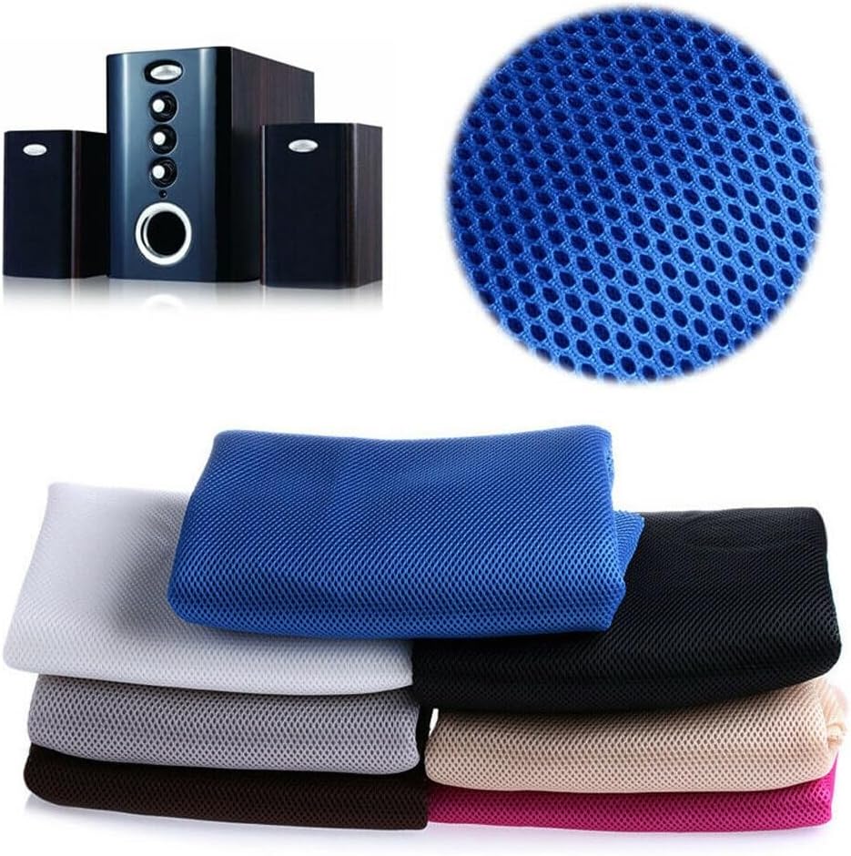 Speaker Grill Cloth， Stereo Decoration Audio Equipment Home Acoustic Speaker Mesh Cloth Breathable Accessories Dustproof Protective(Beige)