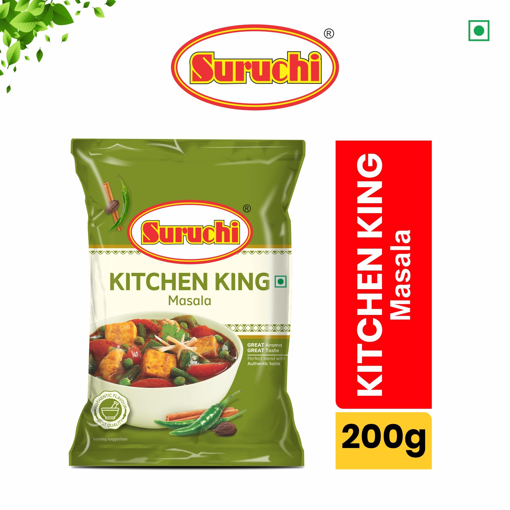 Suruchi Kitchen King Masala - 200g x 3 | All in One Masala | Perfect Spice Blend | Pure & Natural Indian Spice Blend (Pack of 3) - Image 2 thumbnail