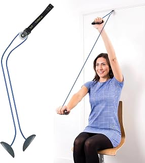 SelfCareCentral Shoulder Pulley for Physical Therapy | Over-The-Door Pulley System for Shoulder Rehab | Shoulder Exercise Equipment