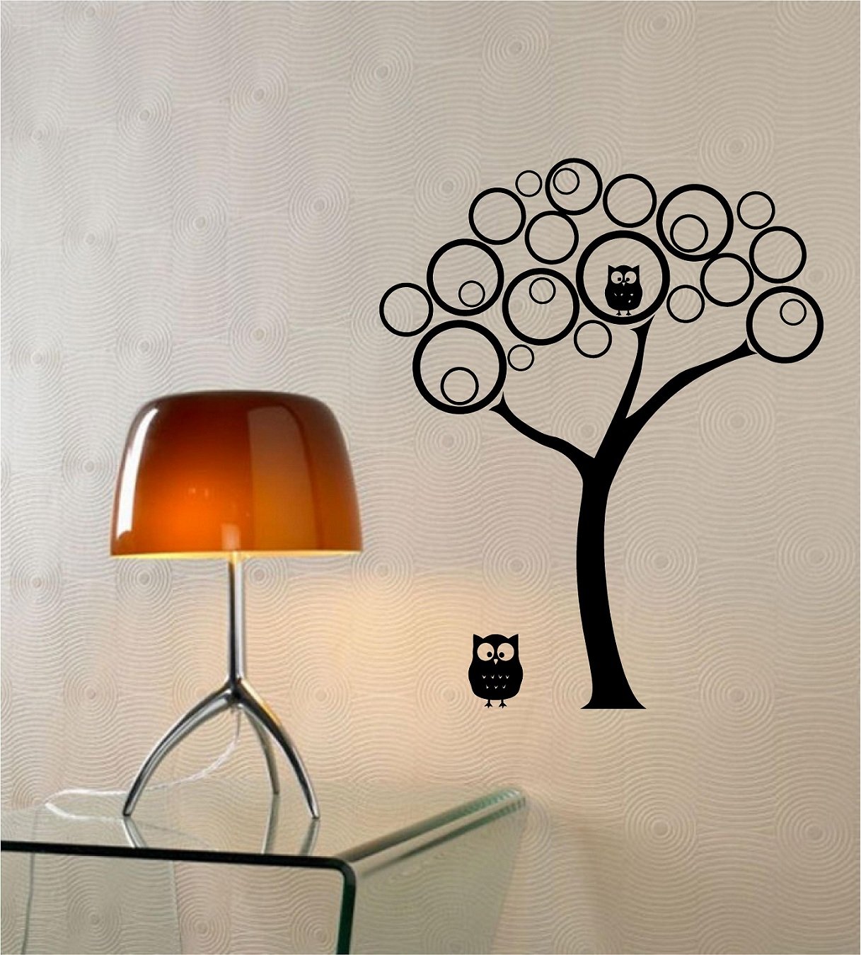 Owl in a Tree Vinyl Wall Decals Quotes Sayings Words Art
