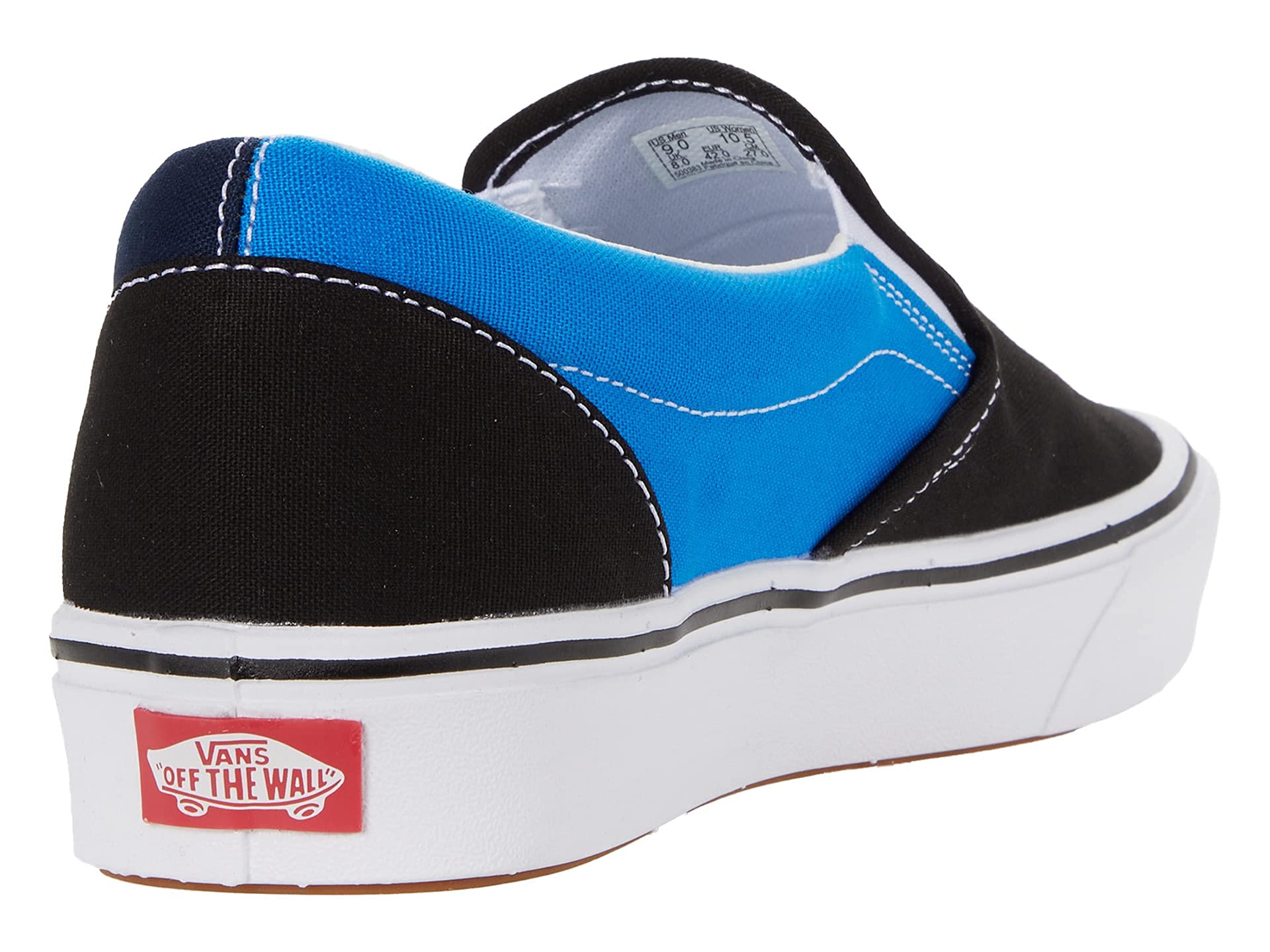 Vans Men's Classic Slip On, (ComfyCush) Tri-Tone - Black