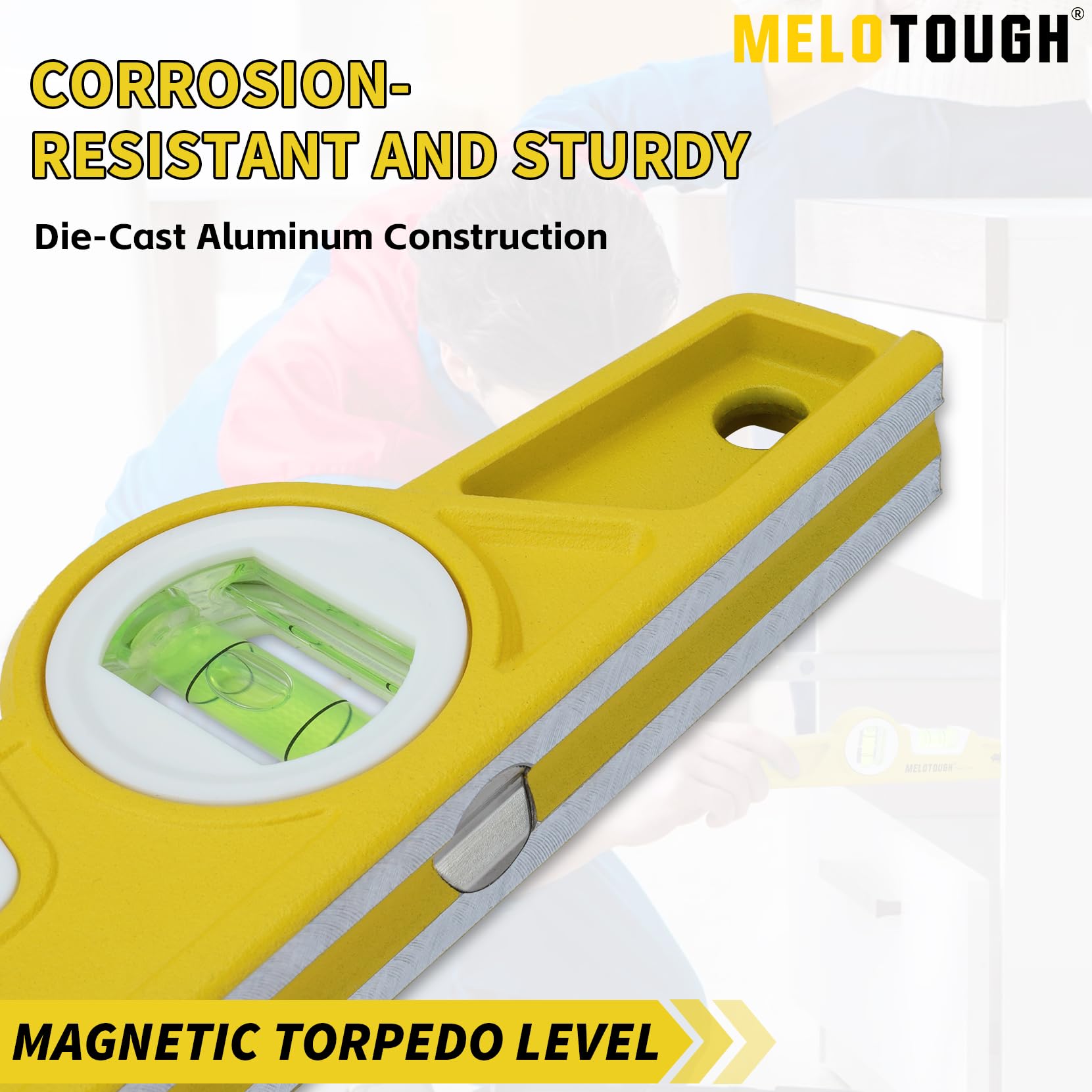 MELOTOUGH Magnetic Level - 10 Inch Torpedo Level -6
