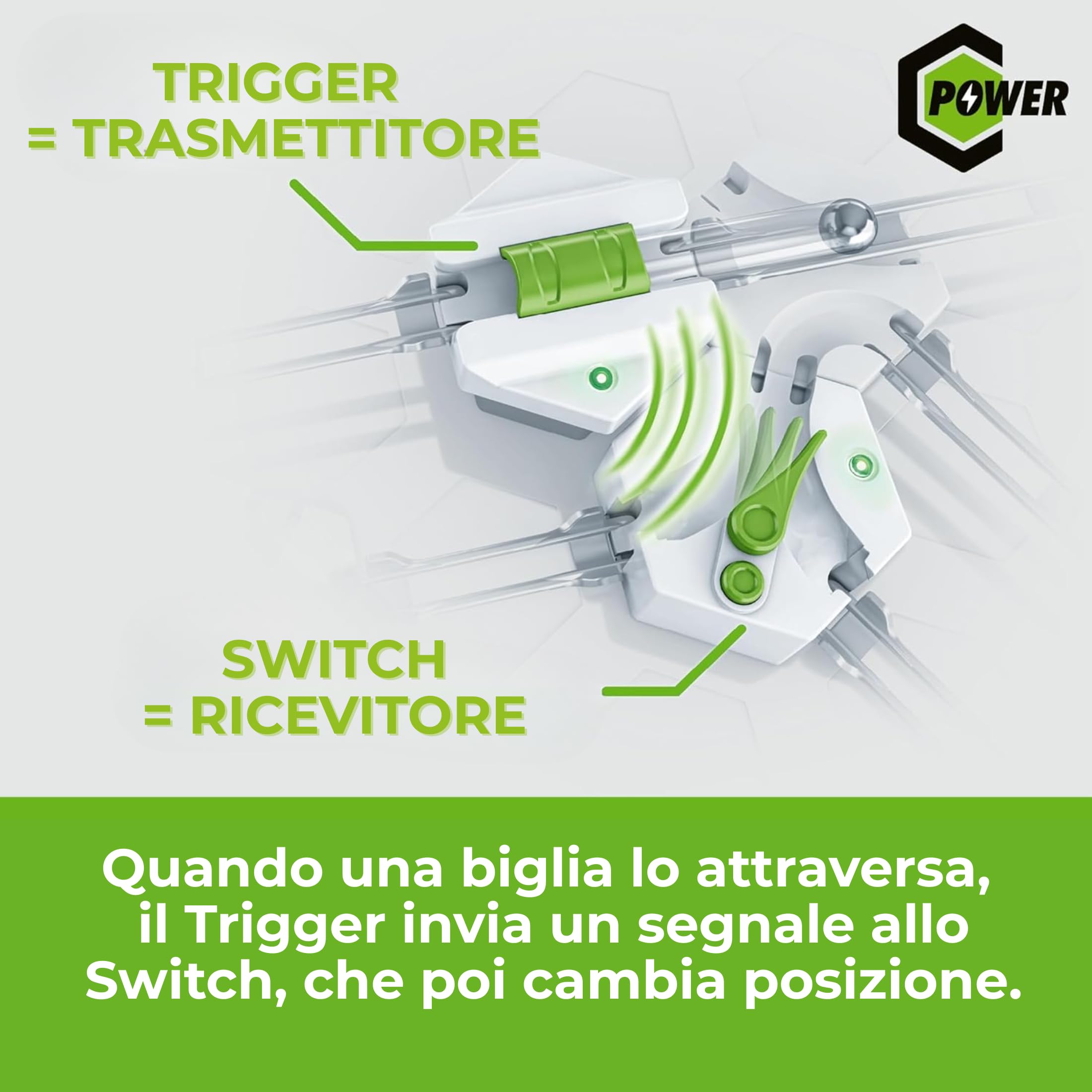 Ravensburger - GraviTrax Power Extension Interaction: Attiva elementi a distanza, Accessorio pista biglie, Gioco STEM 8+ anni e adulti, Non giocabile da solo, Compatibile con tutti i GraviTrax