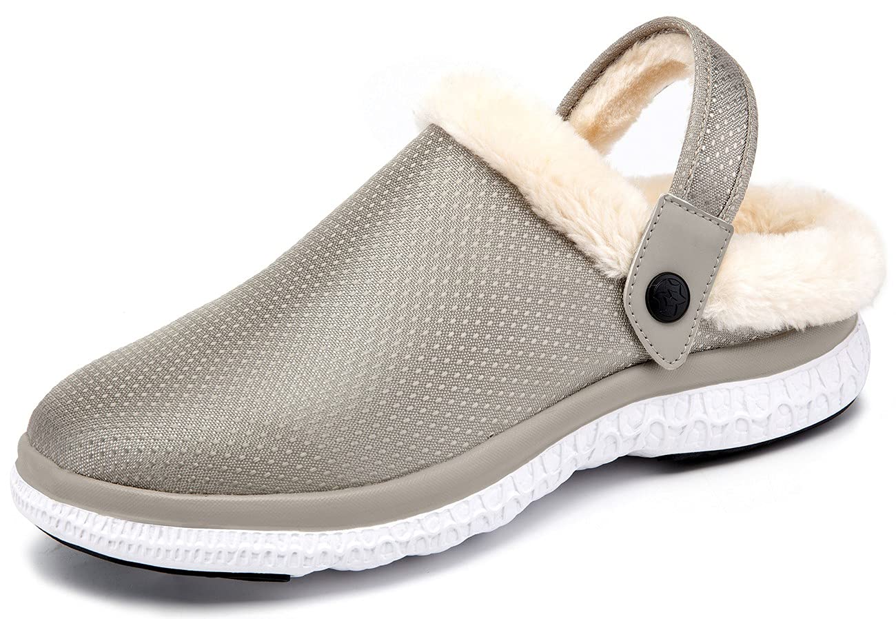 Pantofole Uomo Donna Pantofola Invernali Calde Pelliccia Scarpe da Giardino Ciabatte da Casa Zoccoli e Sabot Comode 36-48