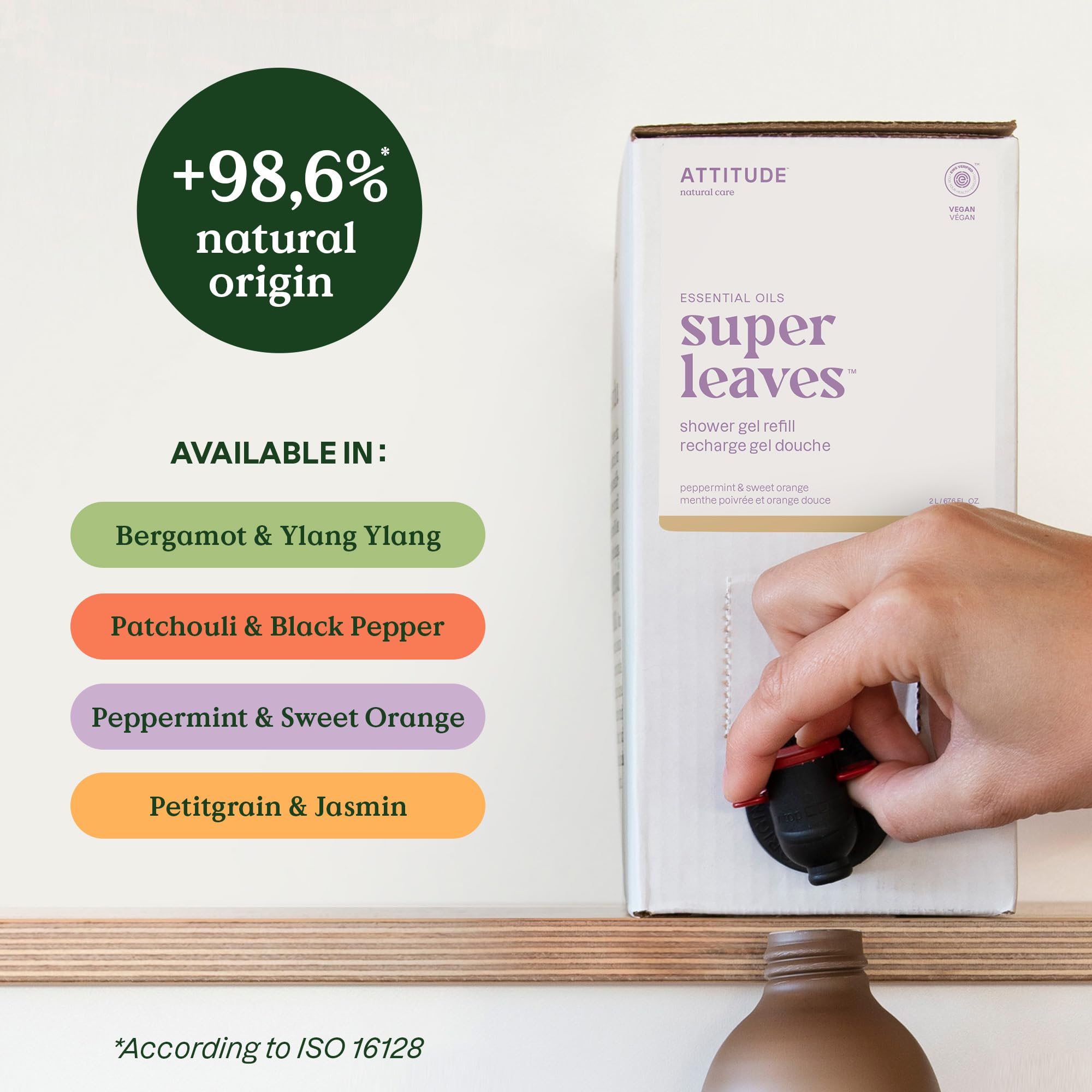 ATTITUDE Body Wash with Essential Oils, EWG Verified Shower Gel, Dermatologically Tested, Plant and Mineral-Based - Image 2