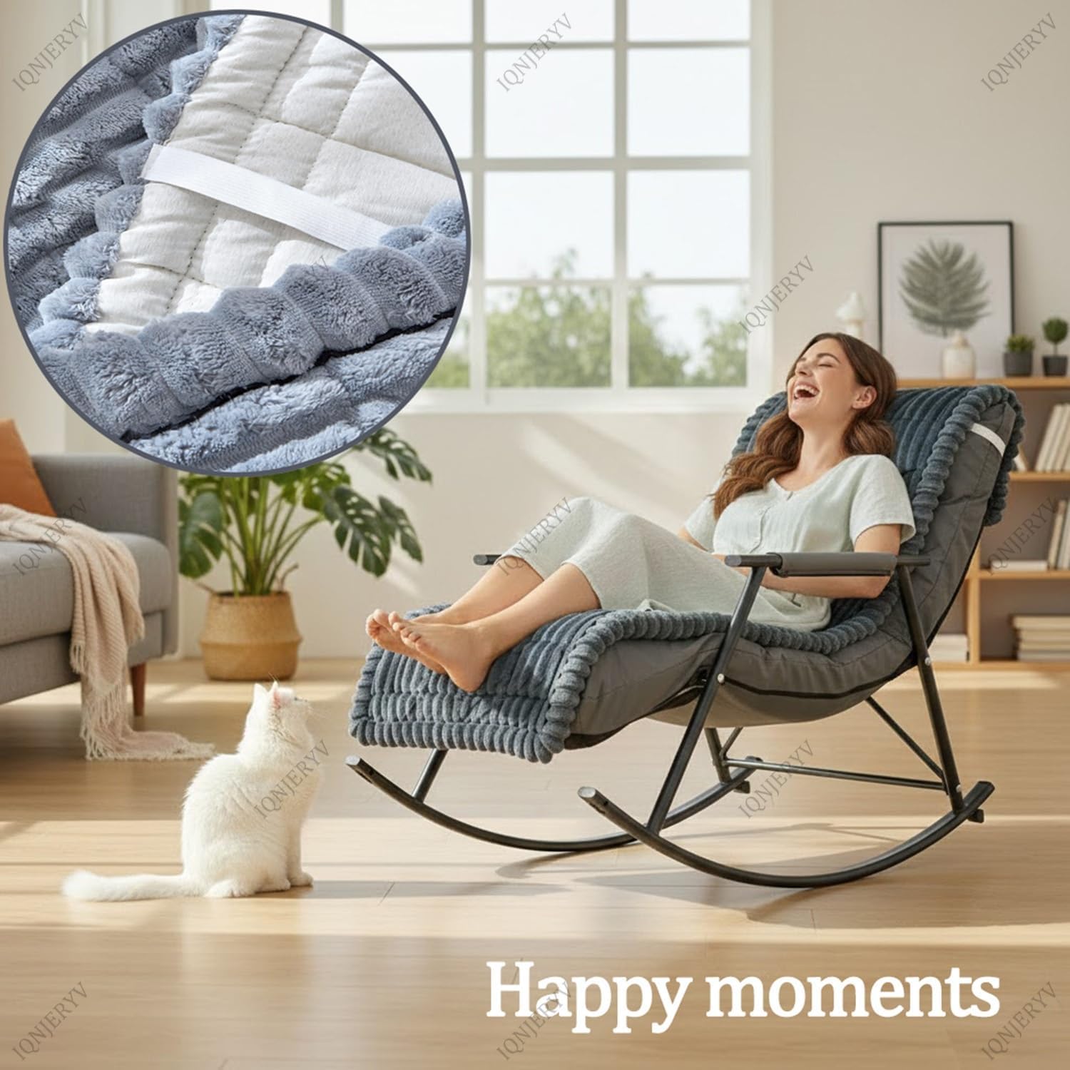 Recliner Chair Cover Soft Plush Non-Slip Recliner Slipcover Furniture Protector for Pets Dogs, Washable Corduroy Chair Pad for Rocking Chairs & Armchairs(Camel,24"x71")