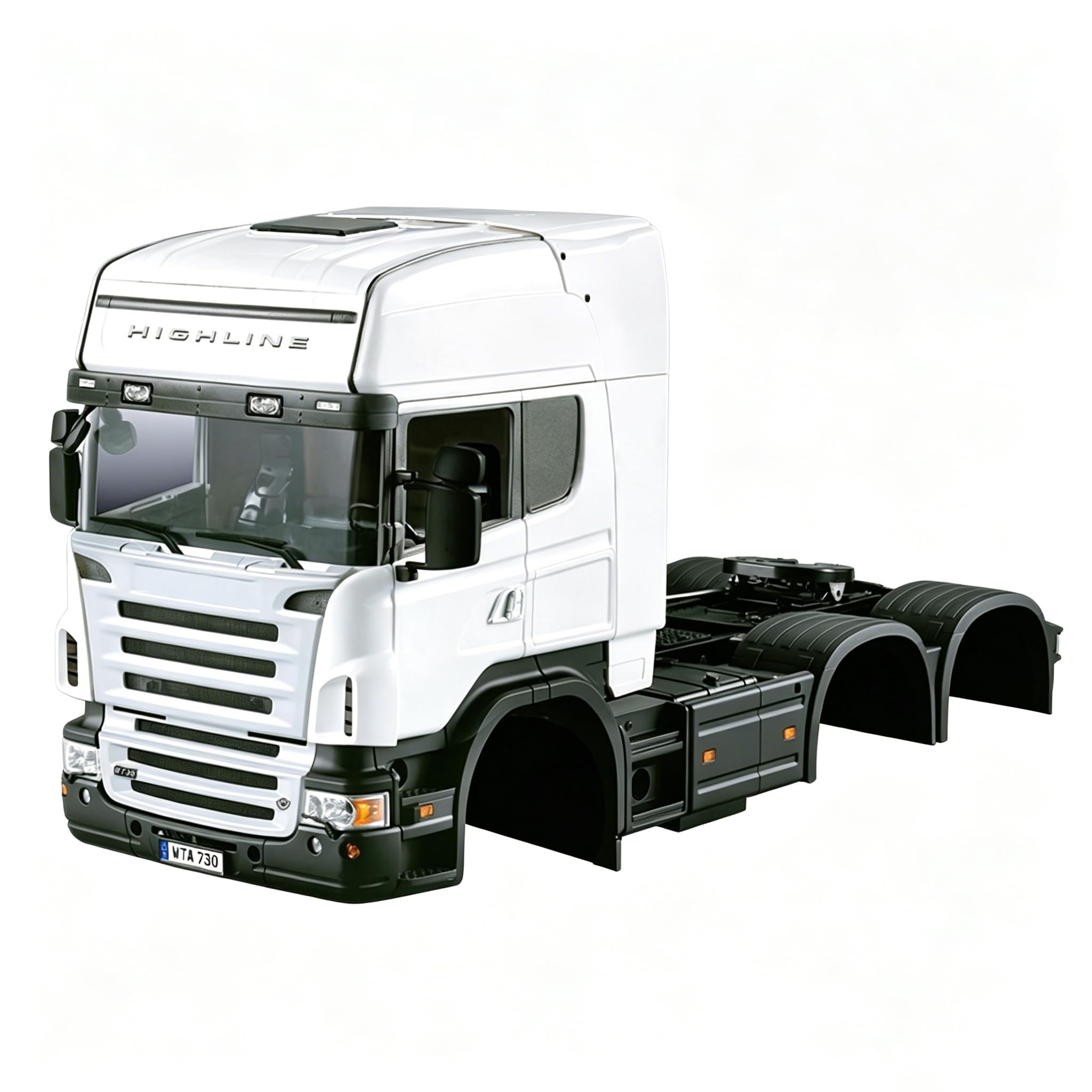 wheelfun 1/14 RC 3Axle Highline Trailer Tractor Truck Car Shell Body 2C Hobby Grade Model for Adult