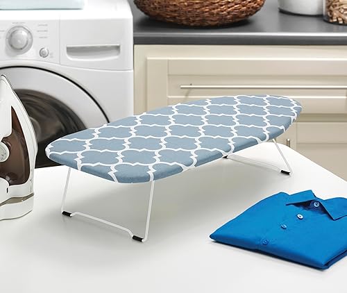 Whitmor Tabla de planchar de mesa con cubierta resistente a quemaduras