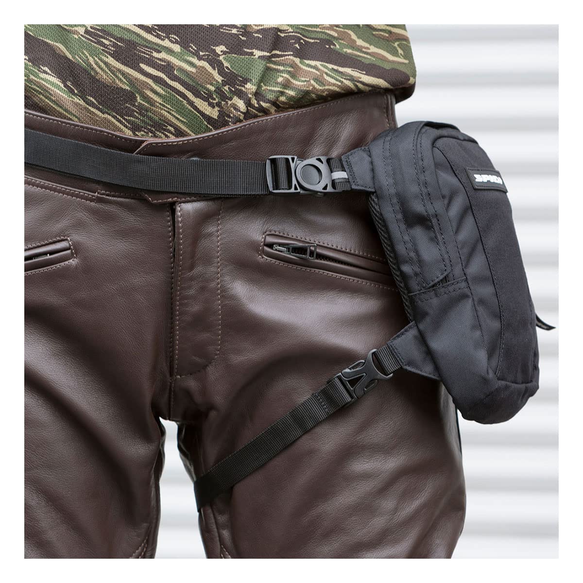 SPIDI, Leg Bag, Beintasche Motorrad, Leicht und Widerstandsfähig, 3L Fassungsvermögen, Verstellbare und Abnehmbare Gurte, Hochfestes Polyester, Ideal für Reisen und Pendeln, Einheitsgröße