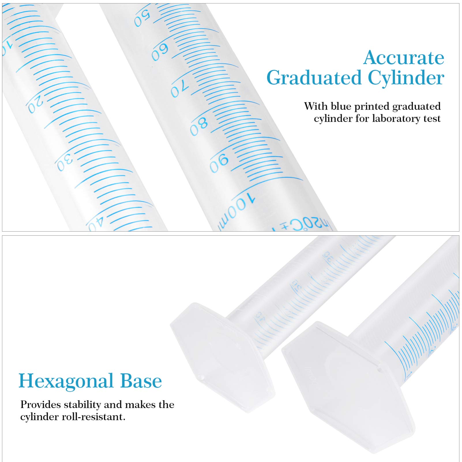 Buy FRCOLOR Plastic Graduated Cylinder Set, 4 Sizes Lab Test Tubes