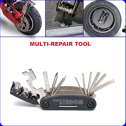Miniatura 7 de Allen Keys Hex Socket Herramienta de reparación Multi Kit de radios Scooter Bicicleta Portátil