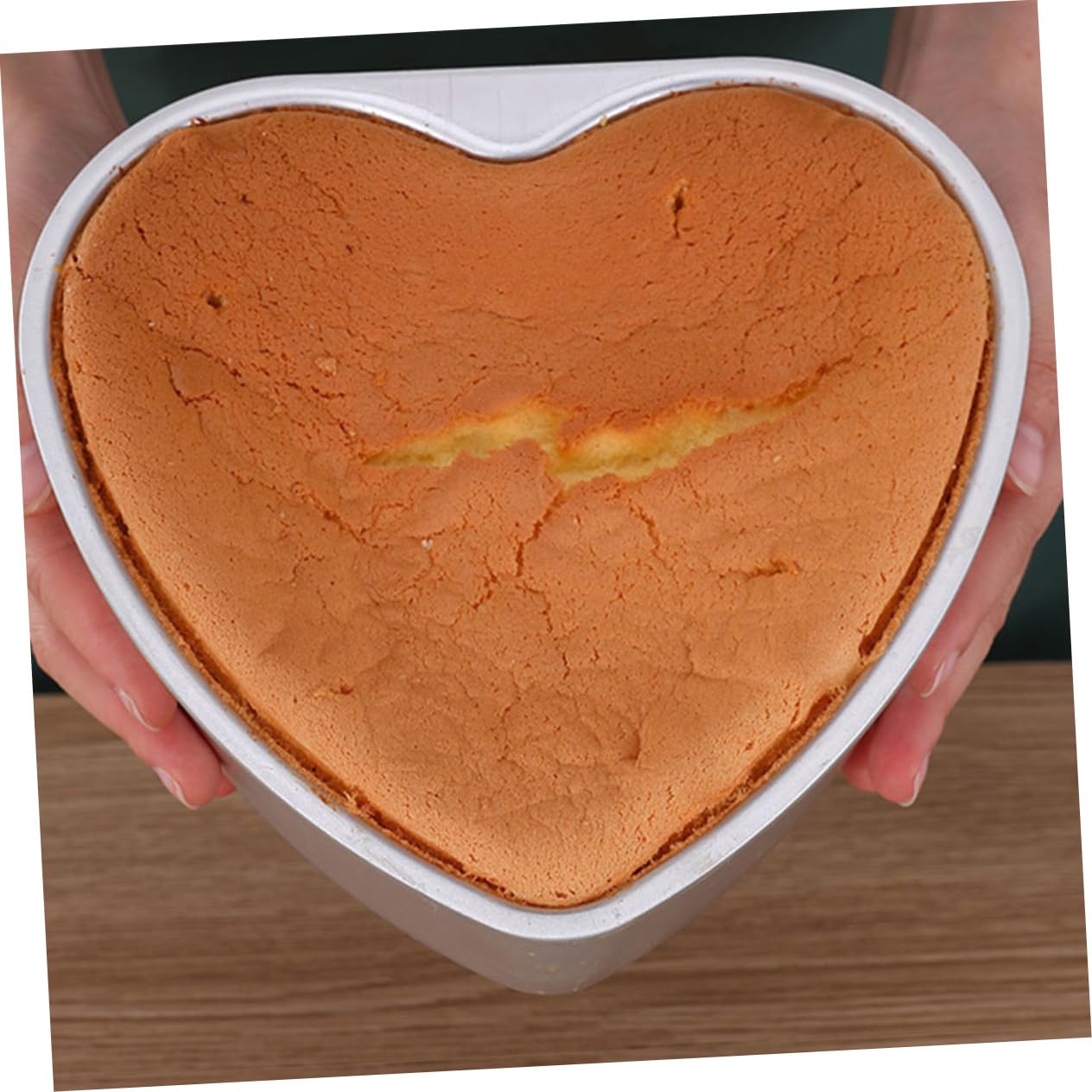 PRETYZOOM 8 Pièces Moule à Gâteau Coeur Moule à Gâteau Des Anges Bol Ramequins Amovible Poêle Tubulaire Fromage Cuisson De Gâteaux Alliage D'aluminium