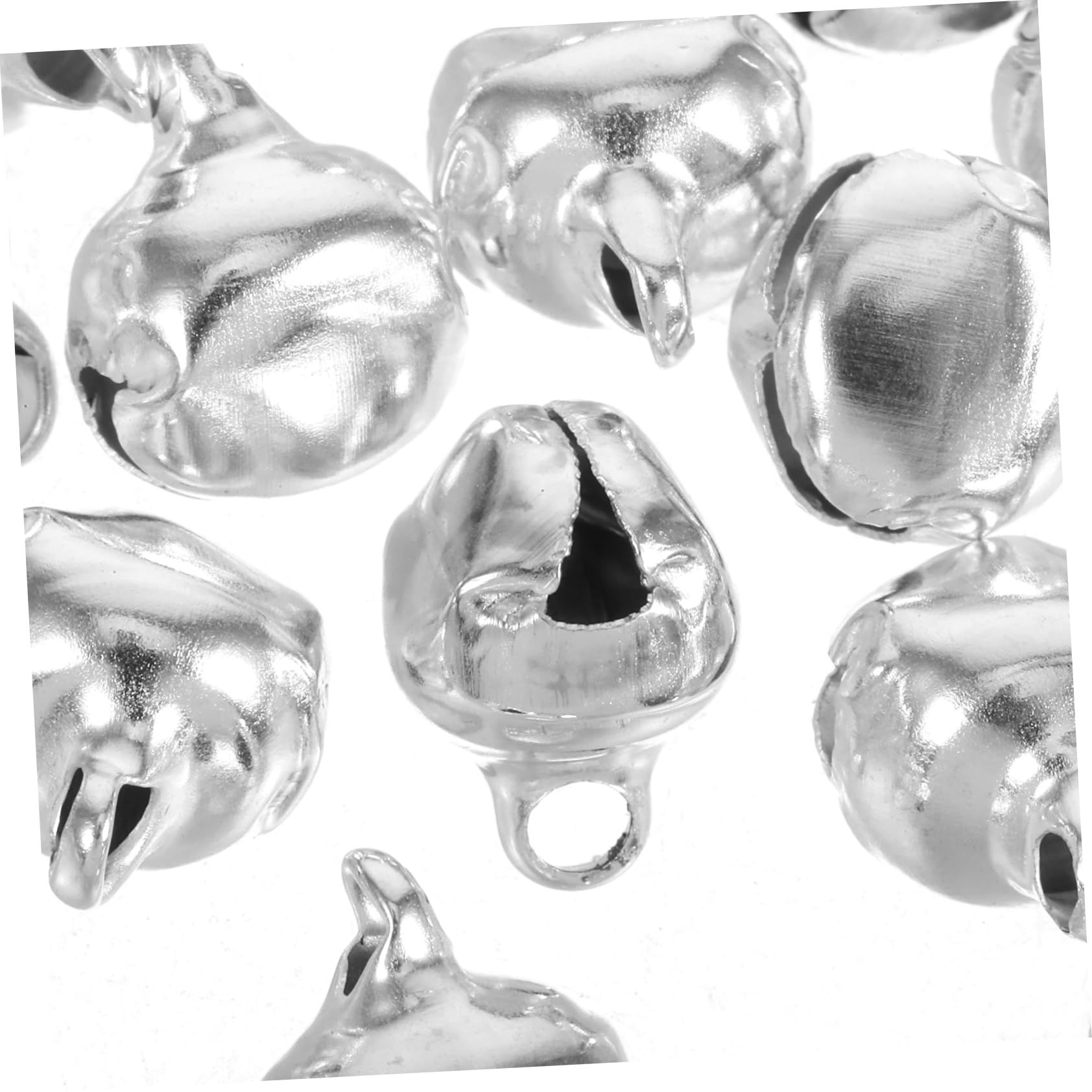OSALADI 200pcs Metal Craft Bells Bell Charms for DIY Jewelry Home Decor Pet Collars Festive Decorative for Holiday Season
