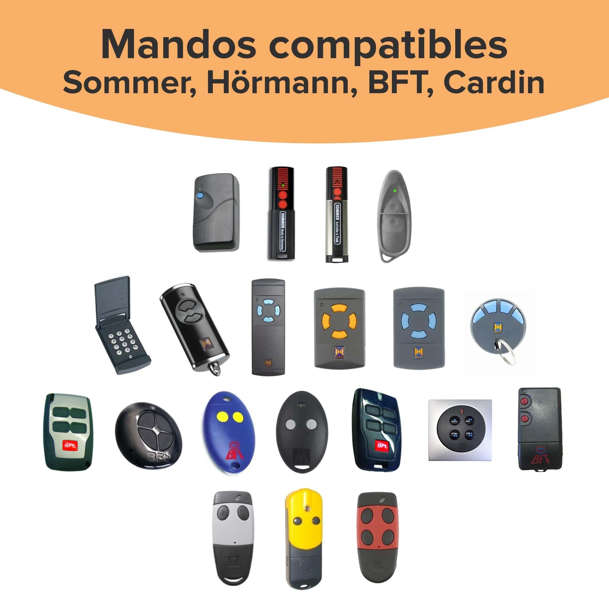 1Control Why 2 Mandos Universales para Portón y Garaje – Compatible con 750+ Modelos, Rolling Code y Código Fijo – Multifrecuencia 433-868 MHz Am/FM – Mandos a Distancia Blancos