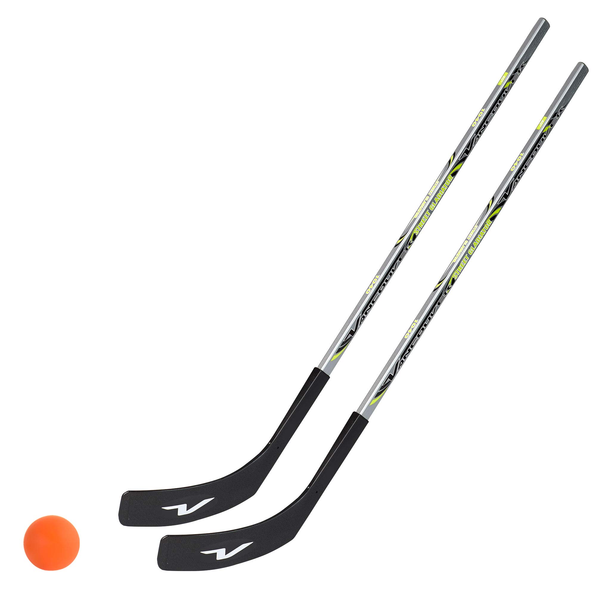 Unbekannt 2 x Vancouver Streethockeyschläger 100 cm, Kids Plus 1 Hockey-Ball