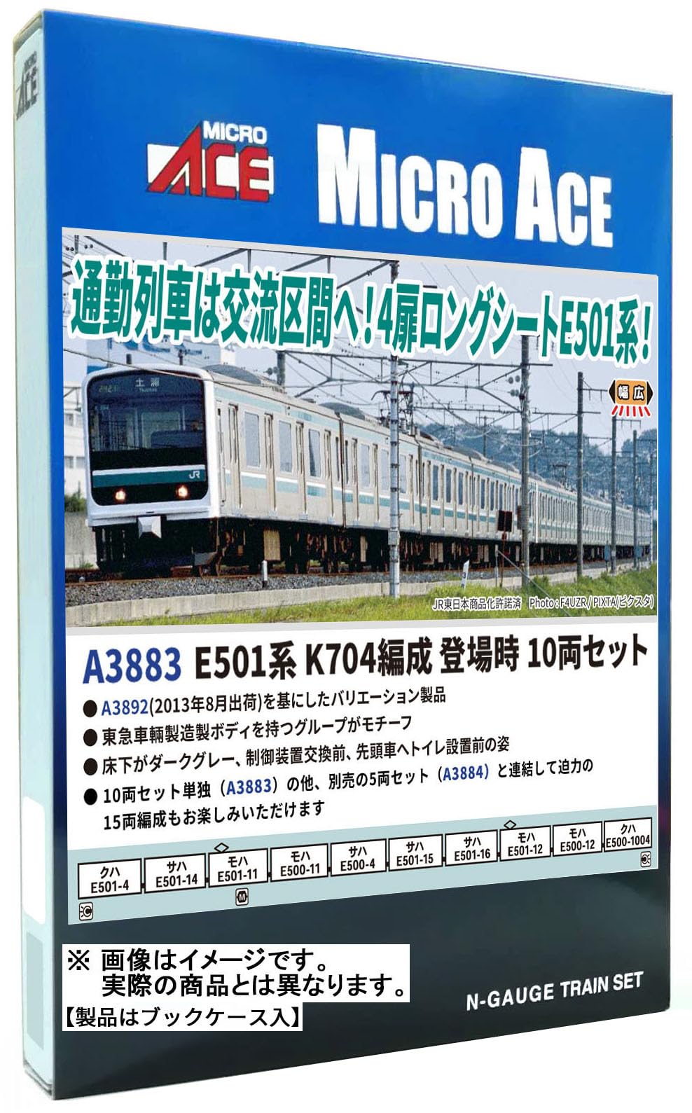 E501系10両セット　マイクロエース Amazon | マイクロエース (MICRO ACE) Nゲージ E501系 K704編成 登場時